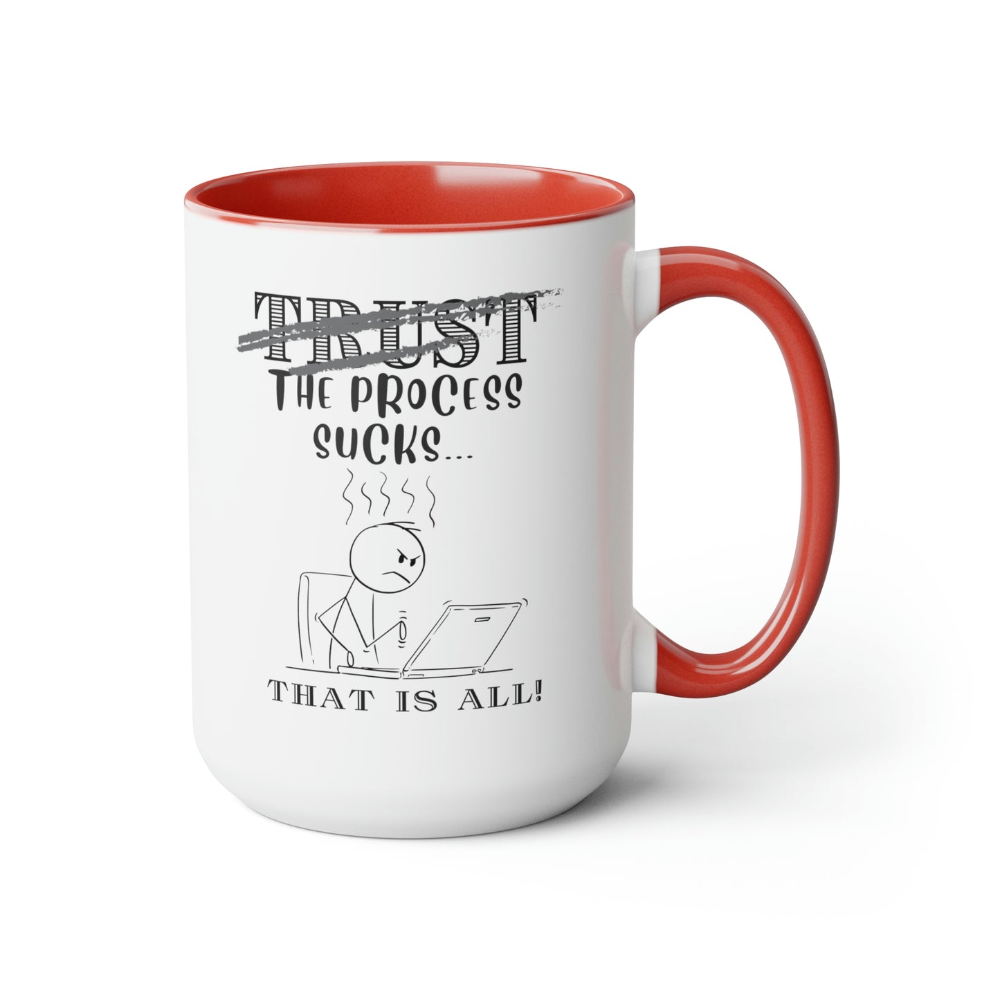 Two-Tone Coffee Mugs, Accent Mugs, Sassy and Funny, Assorted Colors, 15oz