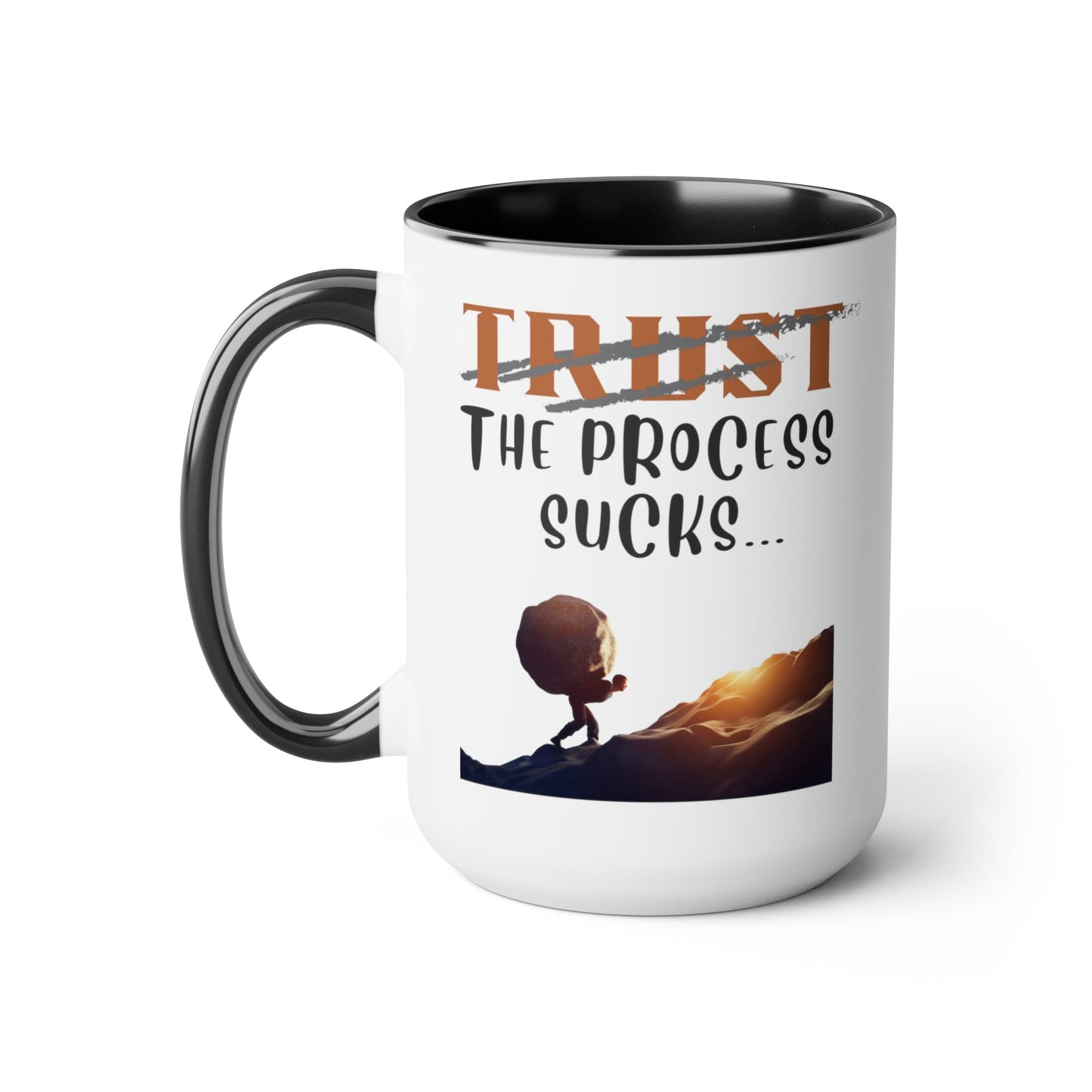 Two-Tone Coffee Mugs, Accent Mugs, Inspirational, Assorted Styles, 15oz