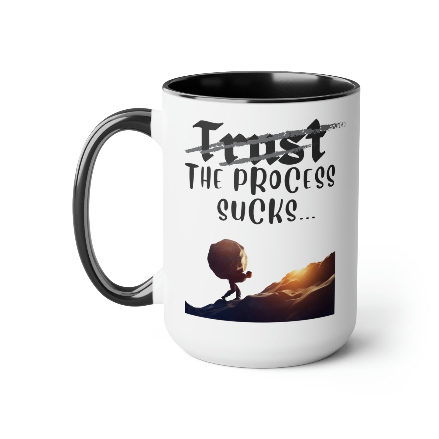 Two-Tone Coffee Mugs, Accent Mugs, Inspirational, Assorted Styles, 15oz