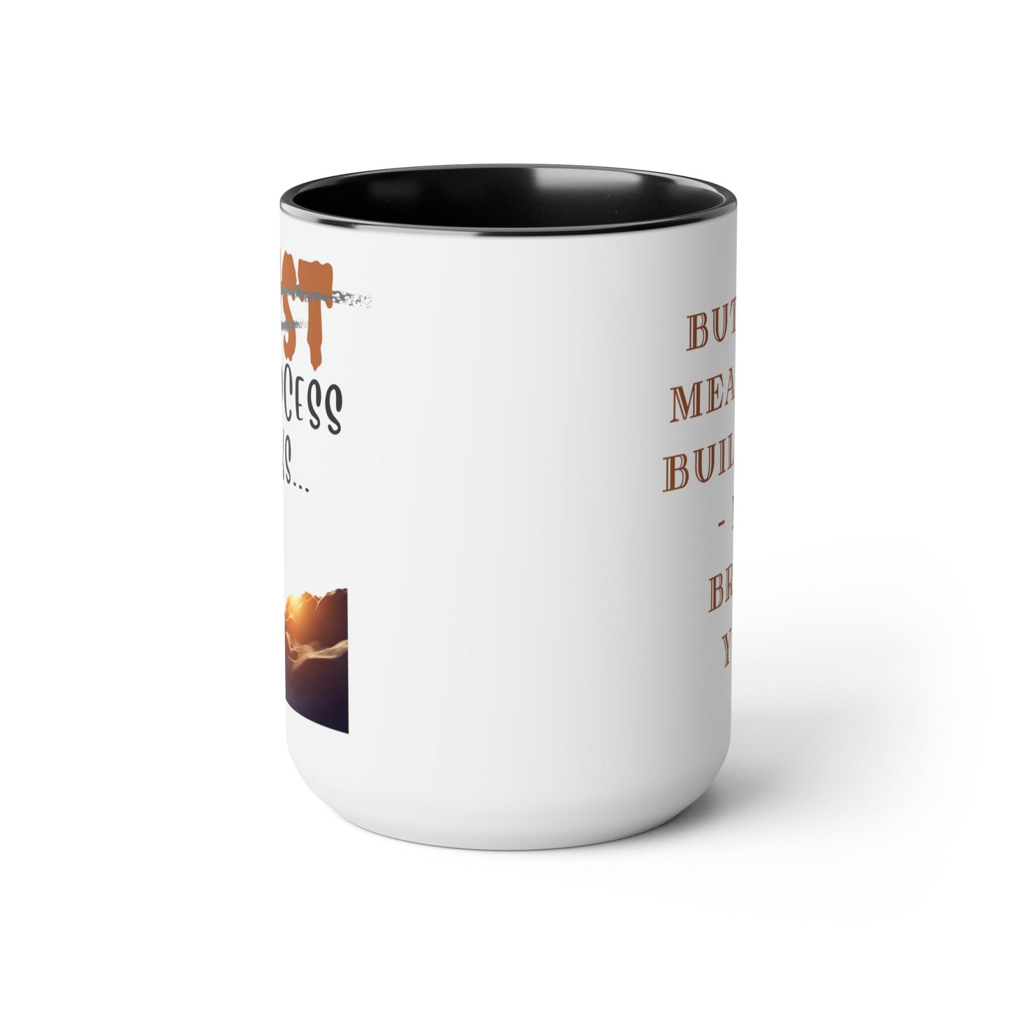 Two-Tone Coffee Mugs, Accent Mugs, Inspirational, Assorted Styles, 15oz