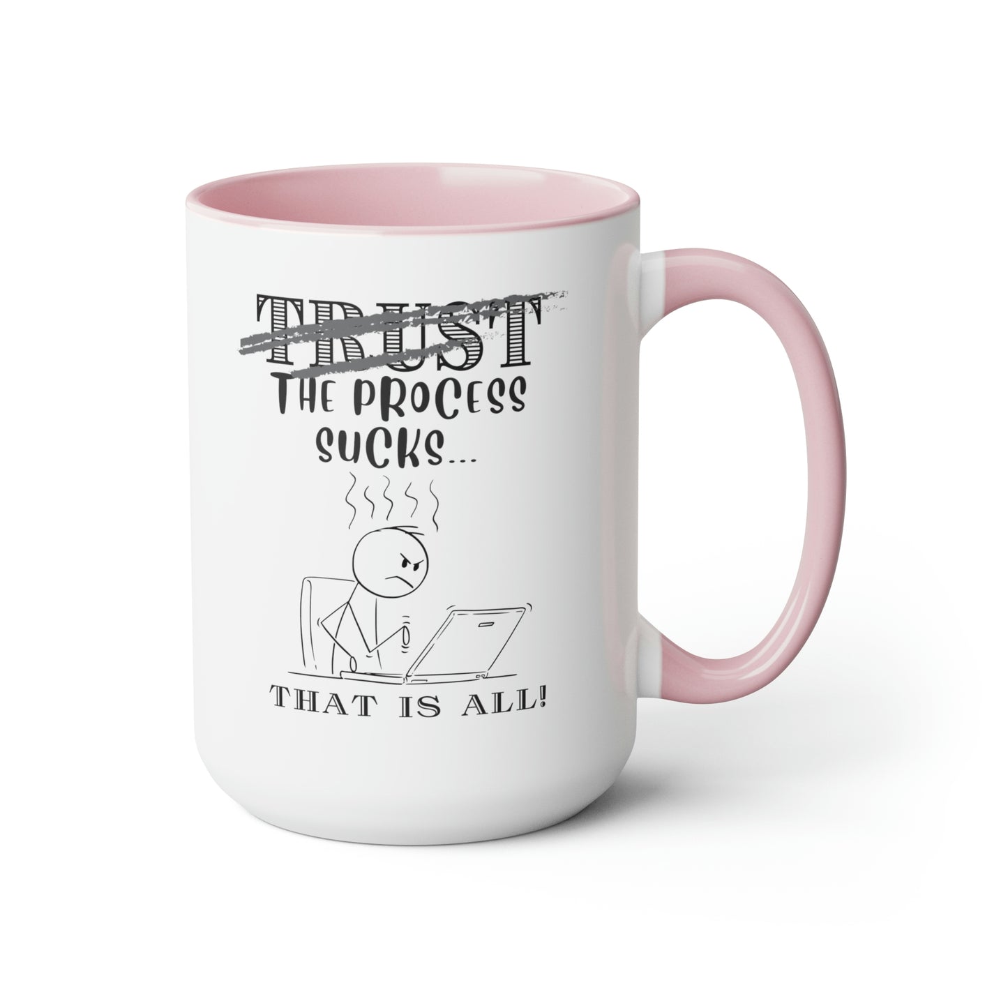 Two-Tone Coffee Mugs, Accent Mugs, Sassy and Funny, Assorted Colors, 15oz