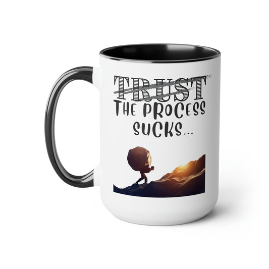 Two-Tone Coffee Mugs, Accent Mugs, Inspirational, Assorted Styles, 15oz