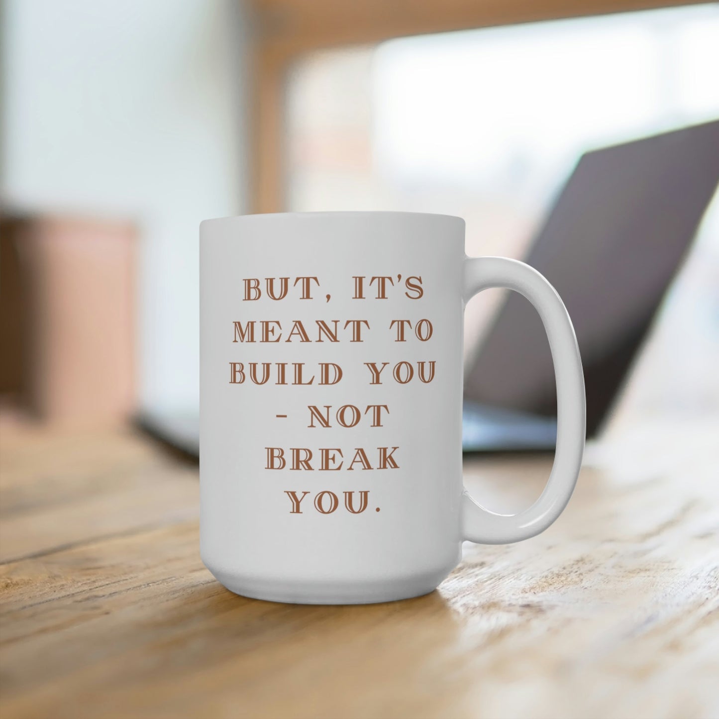 White Ceramic Mug, Accent Mug, Inspirational, Available in Two Sizes and Styles