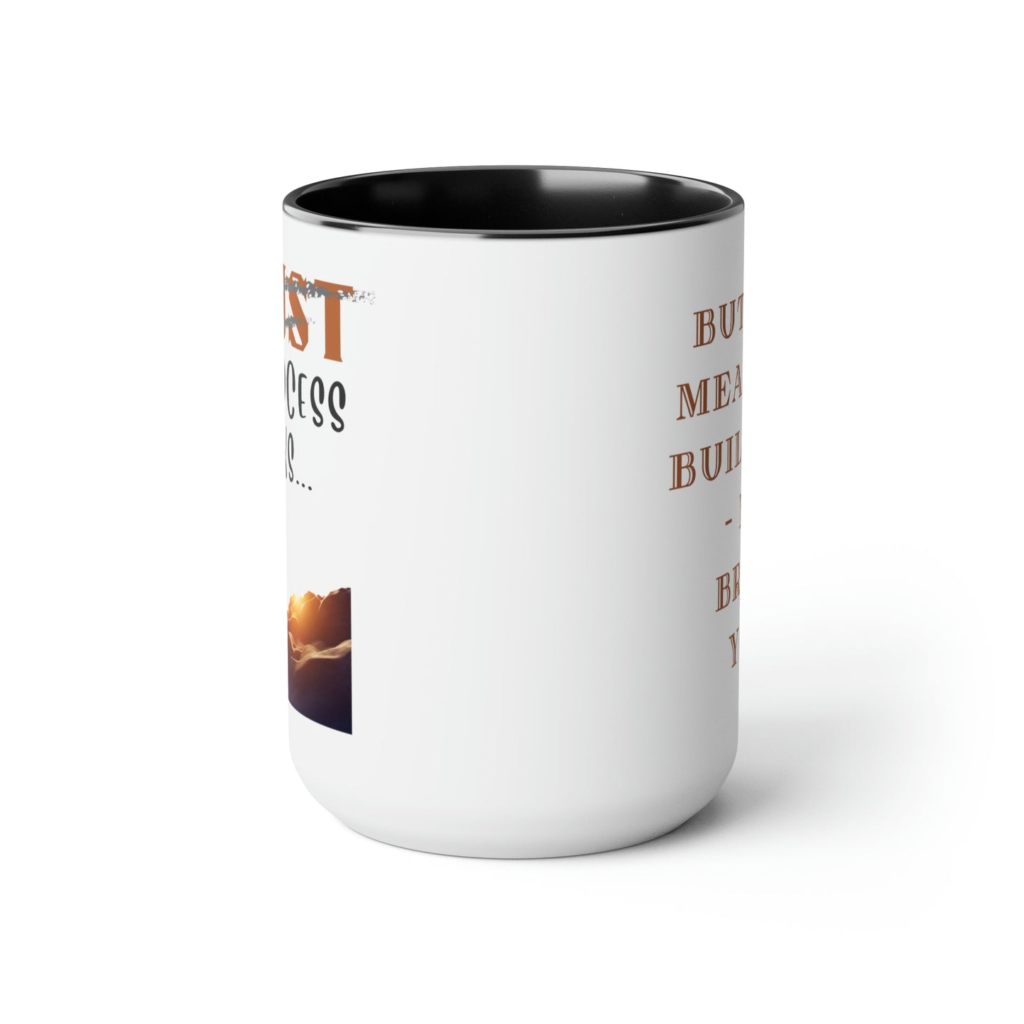 Two-Tone Coffee Mugs, Accent Mugs, Inspirational, Assorted Styles, 15oz